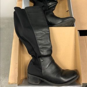 Lane Bryant Black Boots size 8W. Stretch calf